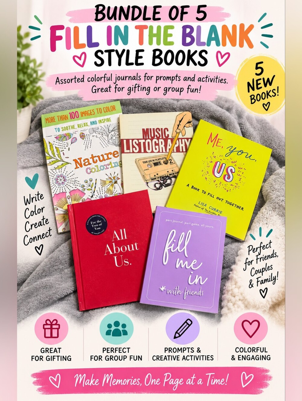 BUNDLE OF VARIOUS "FILL IN THE BLANK" STYLE BOOKS — INCLUDES 5 NEW BOOKS!
